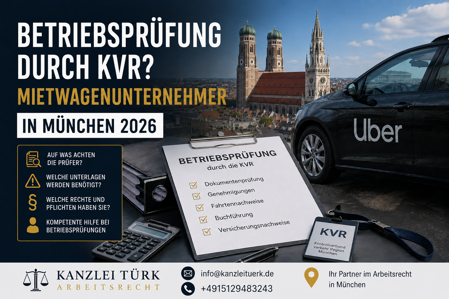 ⁠ Betriebsprüfung durch das KVR München 2026 – Was tun? ⁠